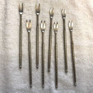 8-Piece Stainless Steel Fruit Forks, 5.12Inch Cheese Salad Fruit Tasting Forks